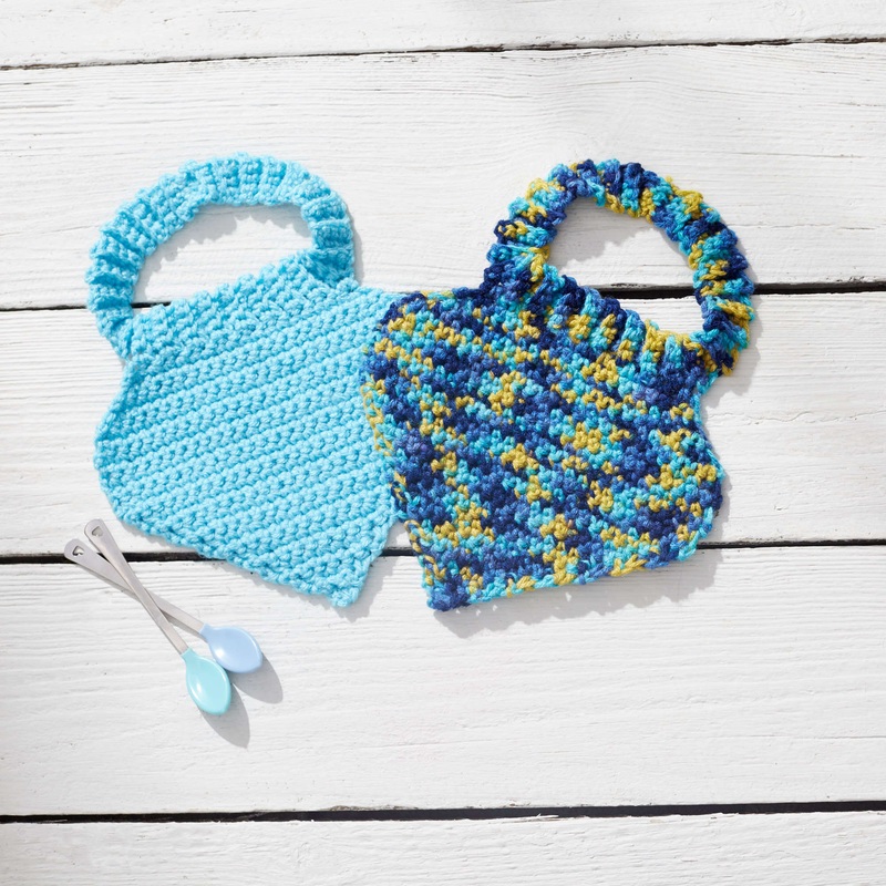 Red Heart Crochet Baby Bibs|Multicolored|Blue