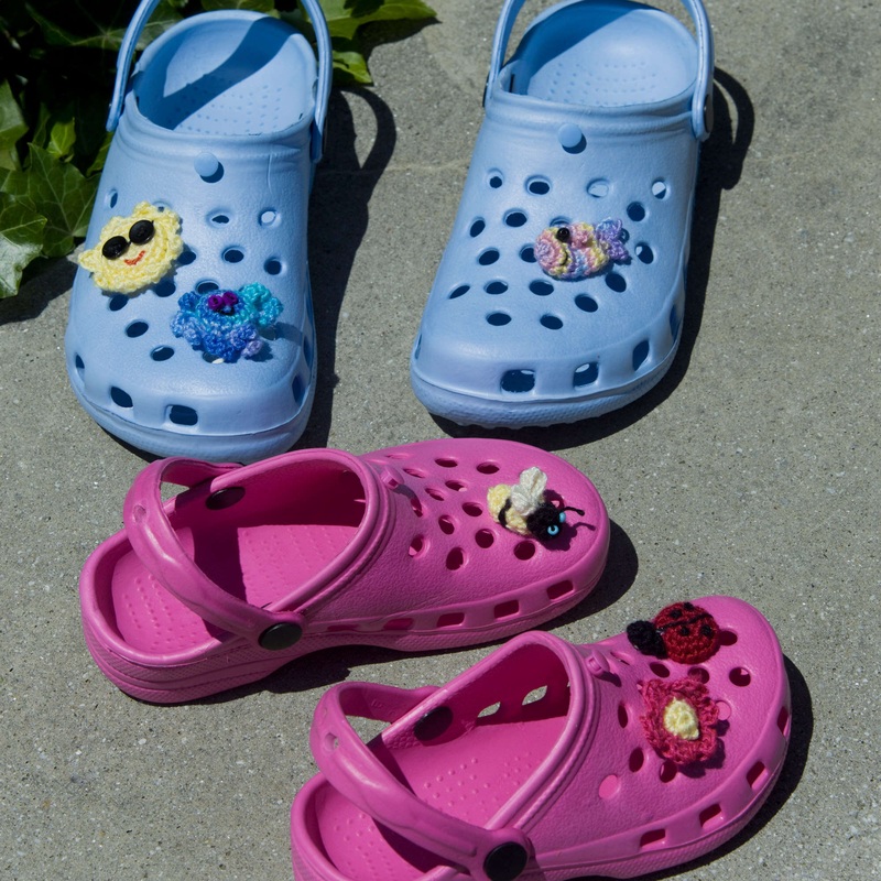 Red Heart Crochet Button-on Trims for Crocs