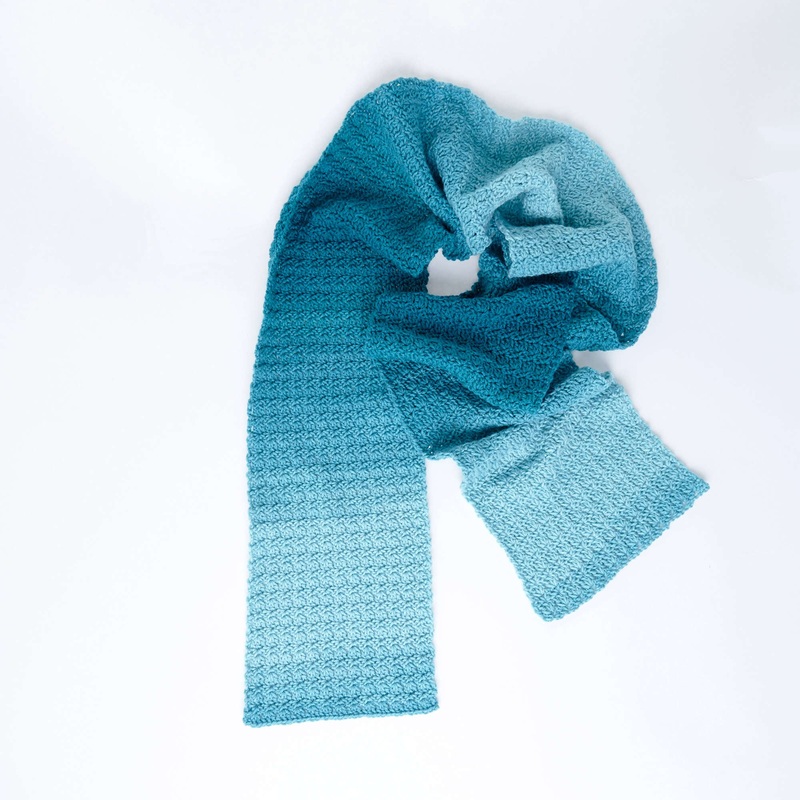 Red Heart Crochet Cici’s Ombre Super Scarf