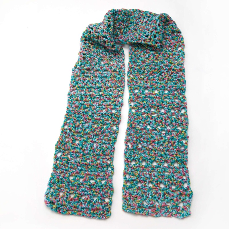 Red Heart Crochet Confetti Super Scarf