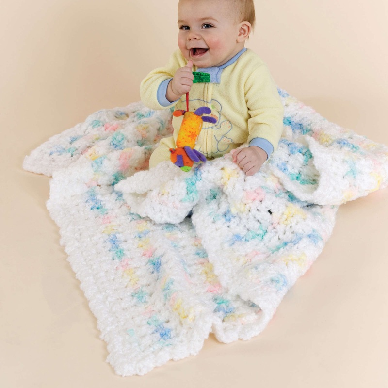 Red Heart Crochet Contented Baby Blankie