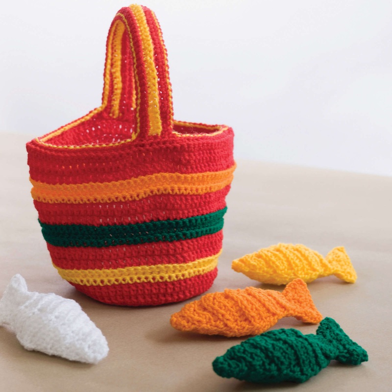 Red Heart Crochet Counting Fish Toy