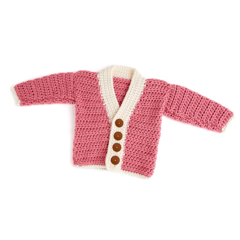 Red Heart Crochet Cutie Baby Cardigan