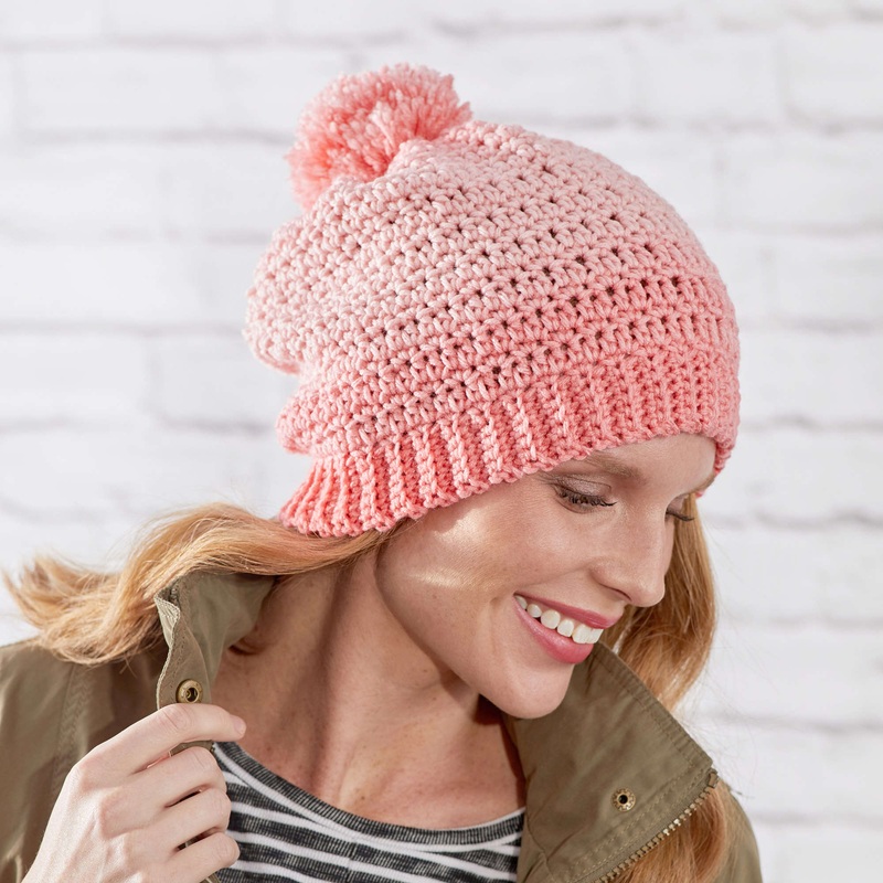 Red Heart Crochet Fair Isle Hat