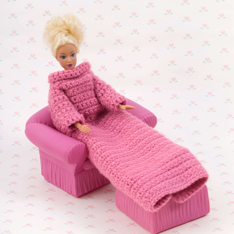Red Heart Crochet Fashion Doll Snuggle Up With Sleeves