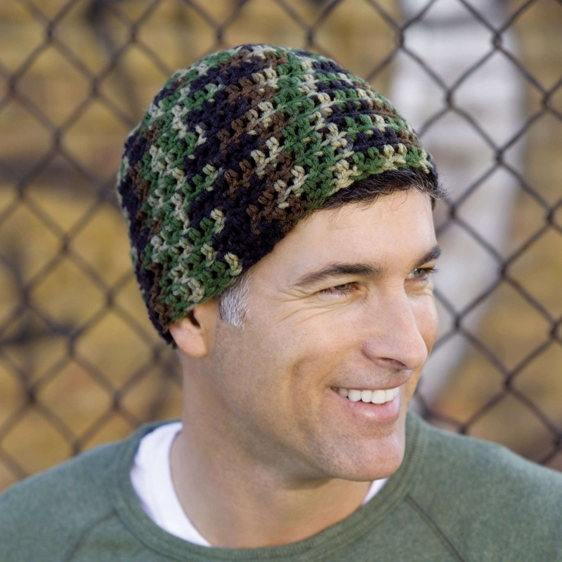 Red Heart Crochet Head-Hugger Cap