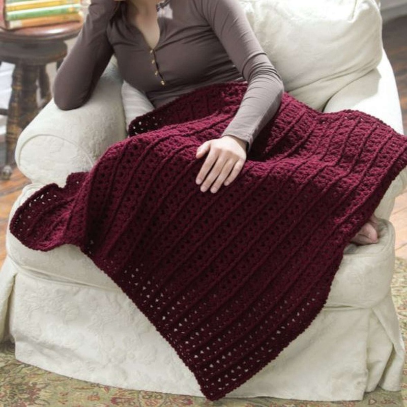 Red Heart Crochet One-Skein Lap Throw