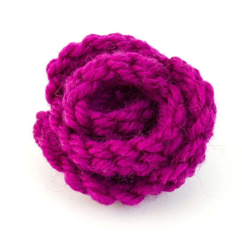 Red Heart Crochet Rose Appliqu