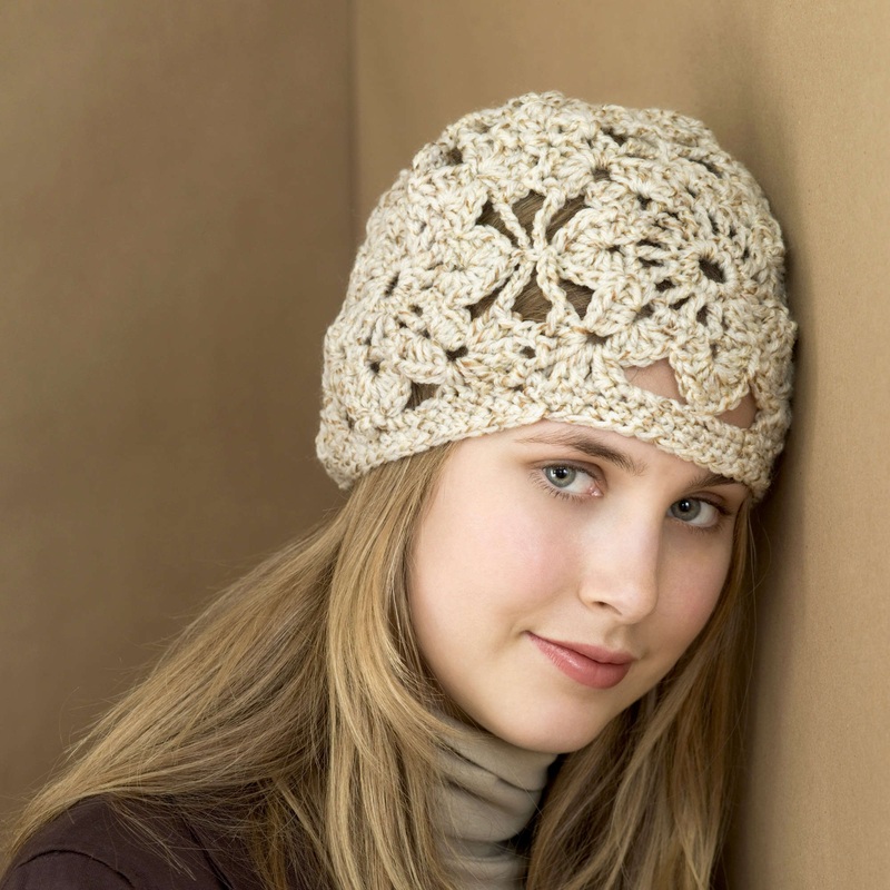 Red Heart Crochet Squares Hat|Single Size