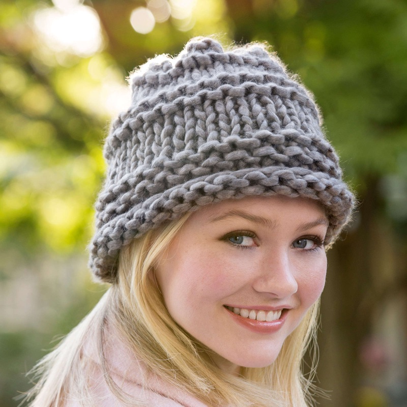 Red Heart Knit City Chic Hat|Single Size