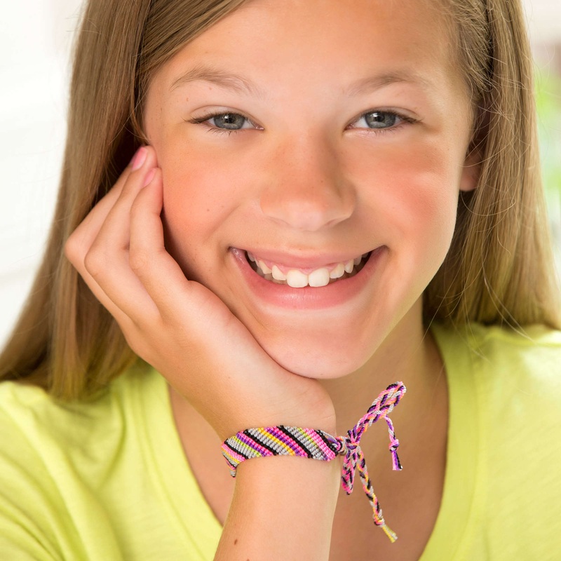 Red Heart Craft Diagonal Stripe Bracelet