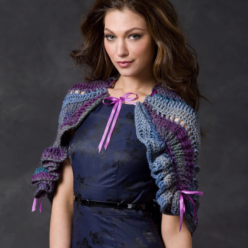 Red Heart Crochet Curtain Call Wrap