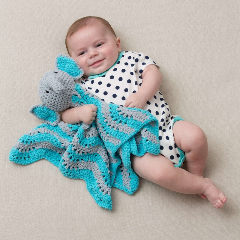 Red Heart Crochet Cutie Elephant Blankie