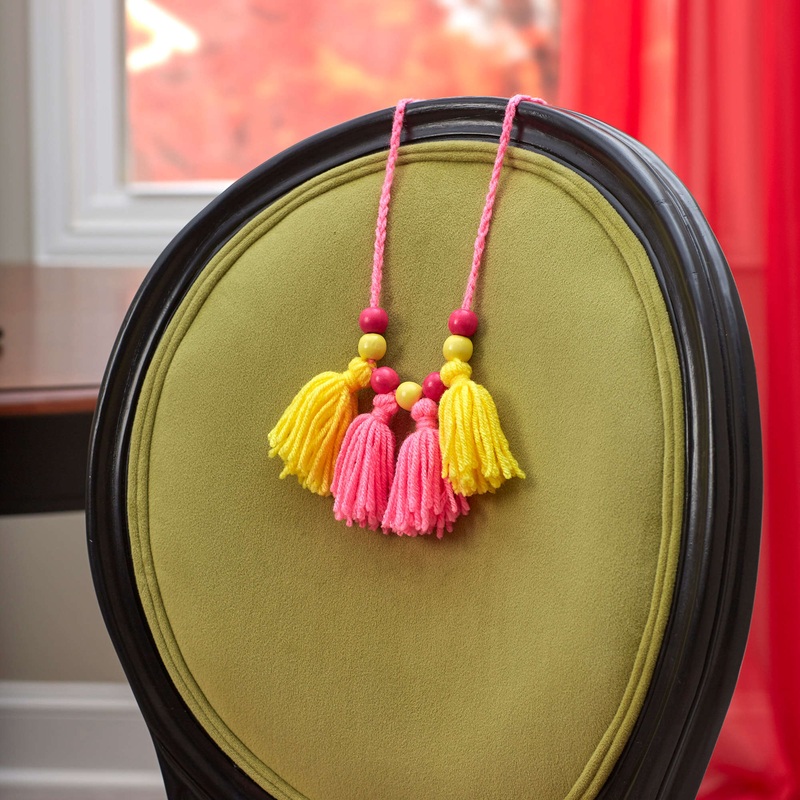 Red Heart Crochet Day of the Dead Necklaces