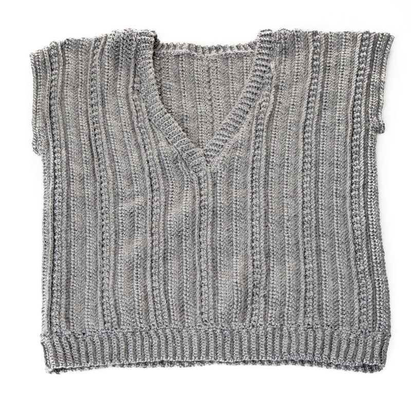 Red Heart Crochet Deep Vee Vest