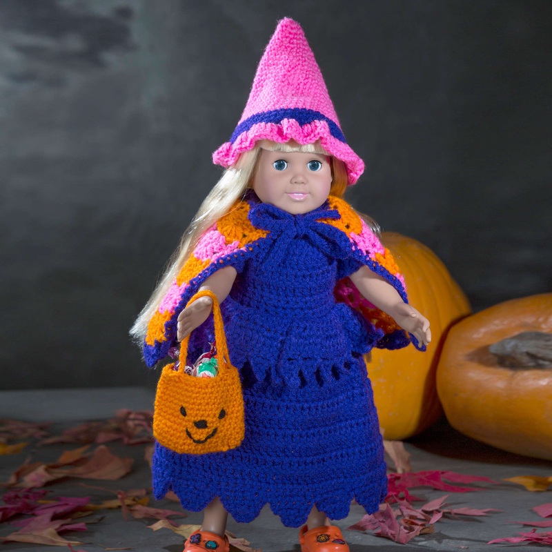 Red Heart Crochet Doll Witch Costume
