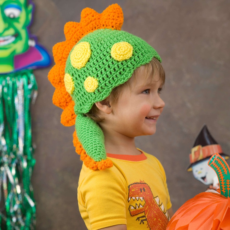 Red Heart Crochet Dragon Hat|Single Size