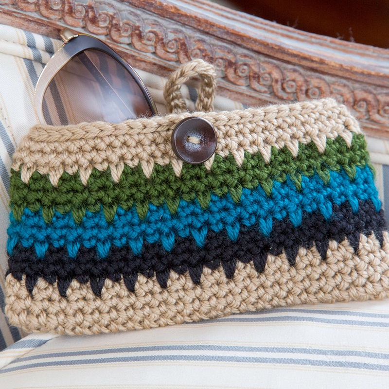 Red Heart Crochet Dynamite Eyeglass Case
