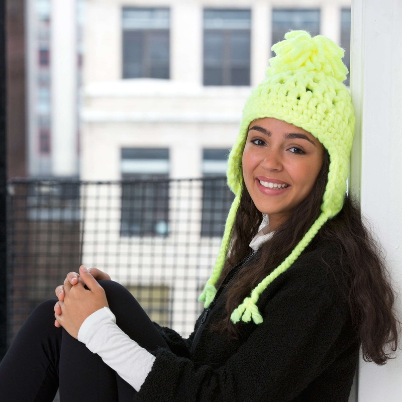 Red Heart Crochet Electric Earflap Hat