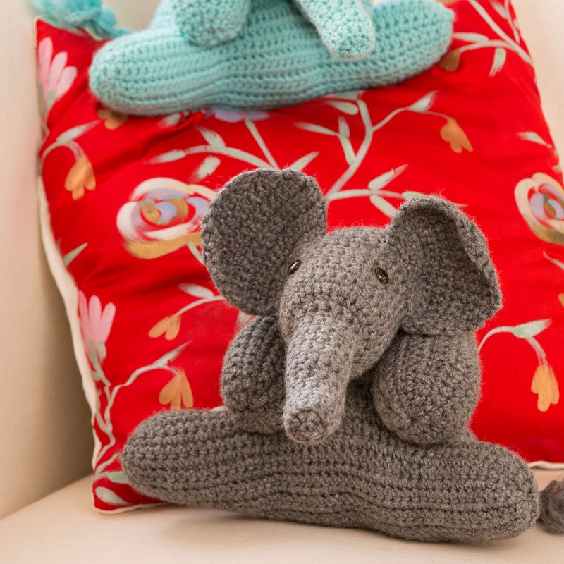 Red Heart Crochet Elephant Friends