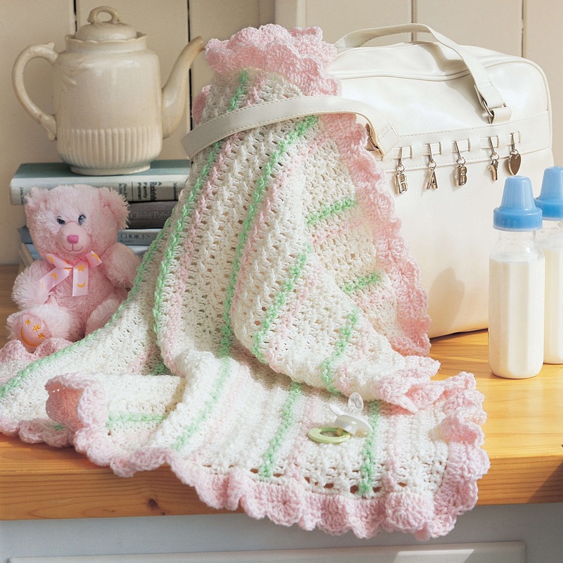 Red Heart Crochet Stroller Blanket