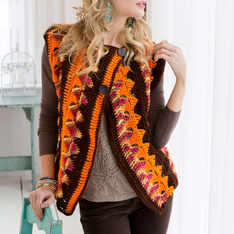 Red Heart Crochet Trapeze Jacket