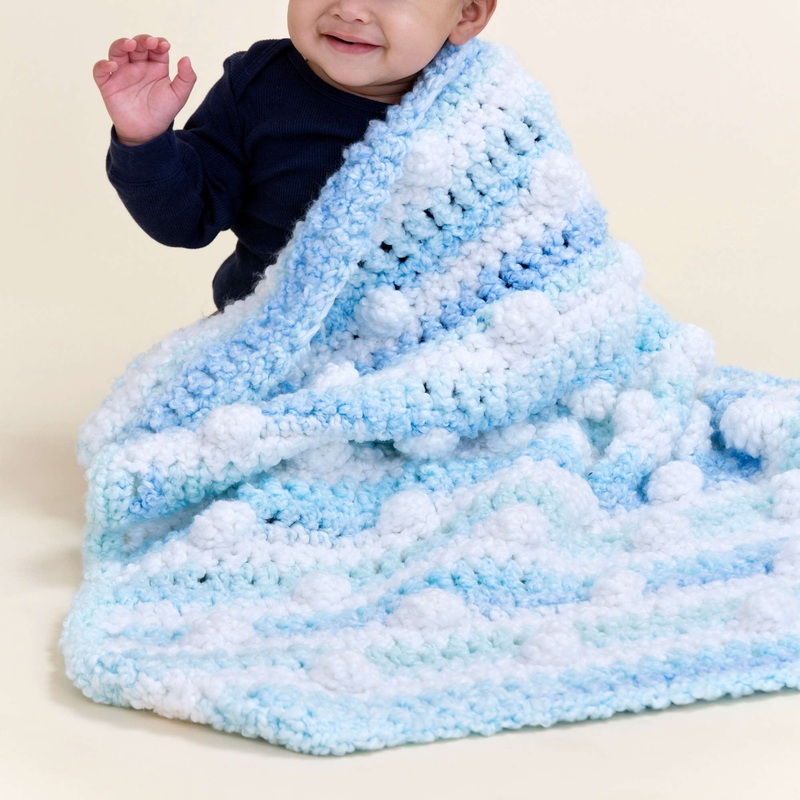 Red Heart Cuddly Travel Crochet Blanket