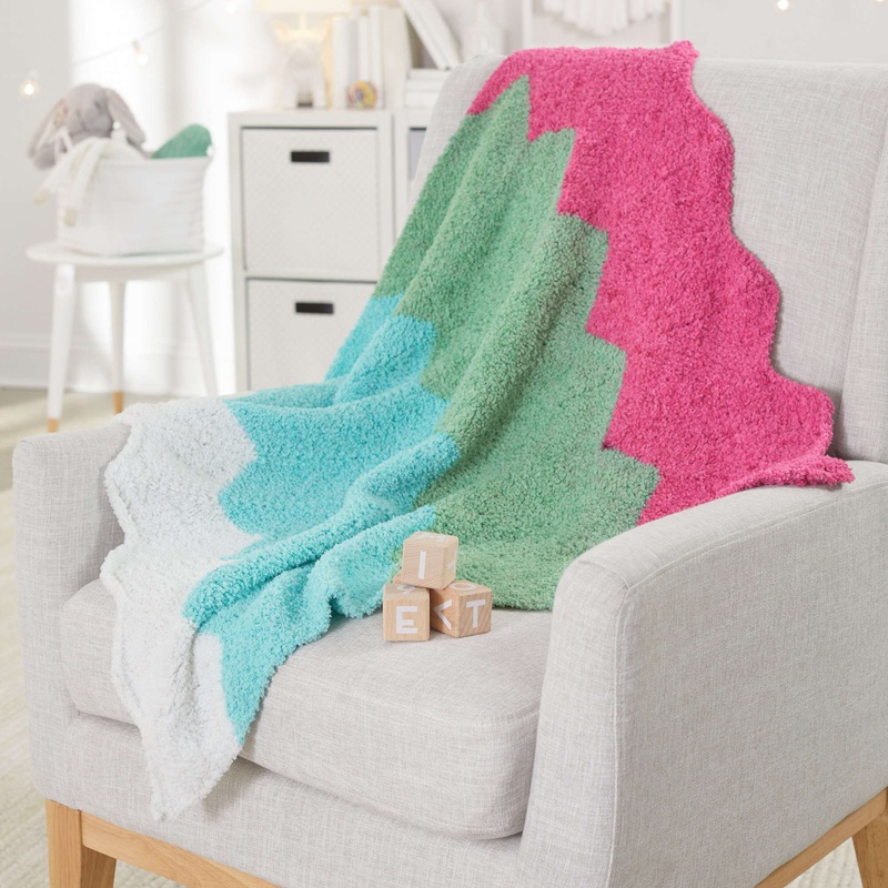 Red Heart Cutest One-Ball Knit Baby Blanket