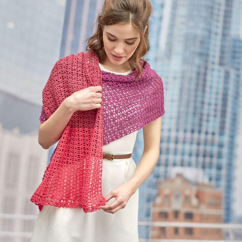 Red Heart Delicate Romance Shawl
