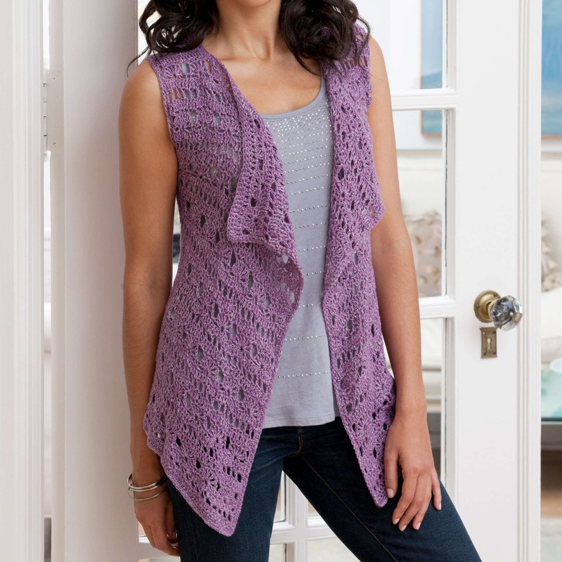 Red Heart Drapey Crochet Vest|2XL|3XL|Large|Medium|Small|XL
