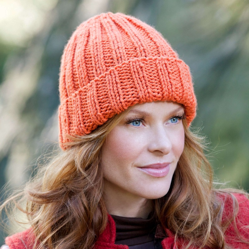Red Heart Easy-Fit Ribbed Hat|Default Title|Single Size