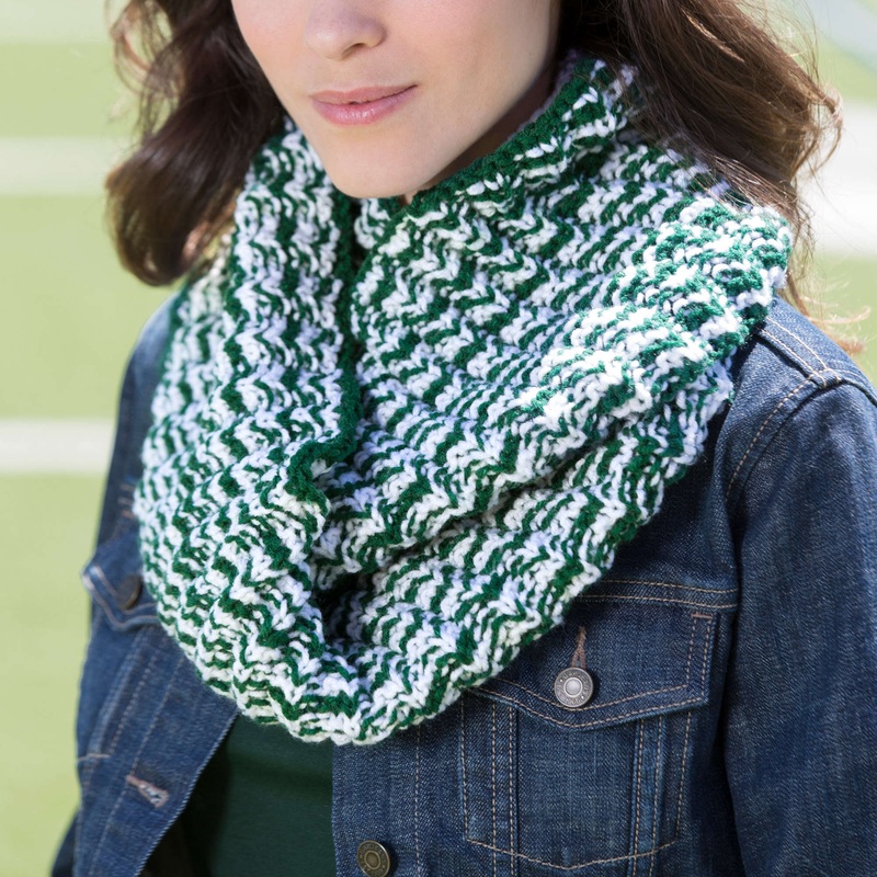 Red Heart Knit Double Wrap Team Cowl
