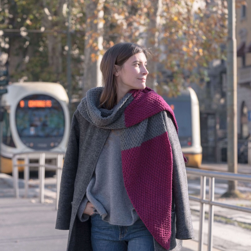 Red Heart Knit Duo Scarf|Single Size