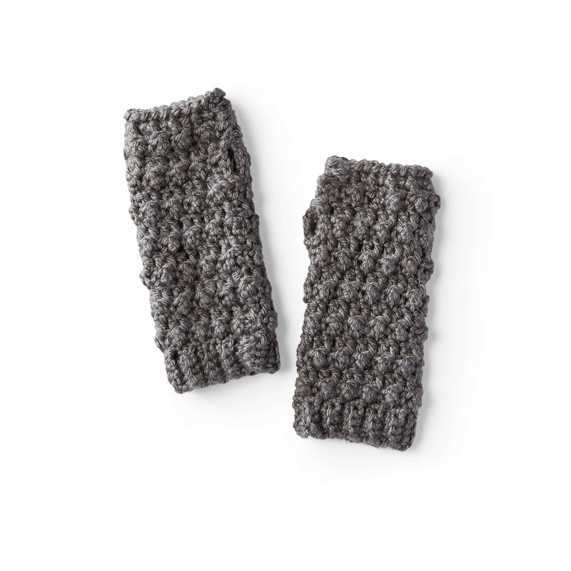 Red Heart Crochet Faux Bobble Wristers