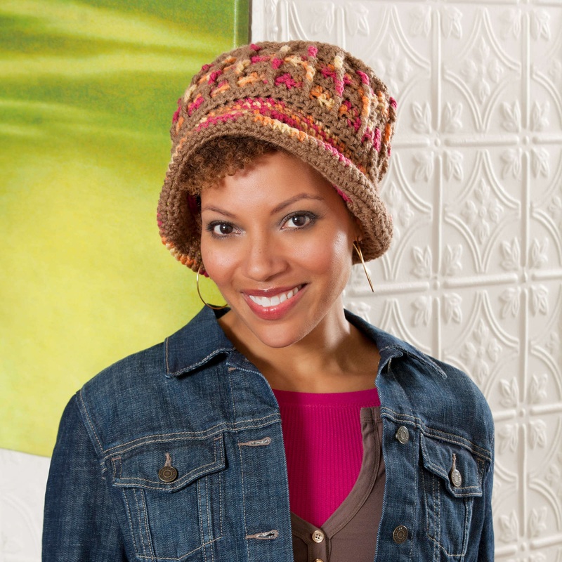 Red Heart Crochet Festive Fedora