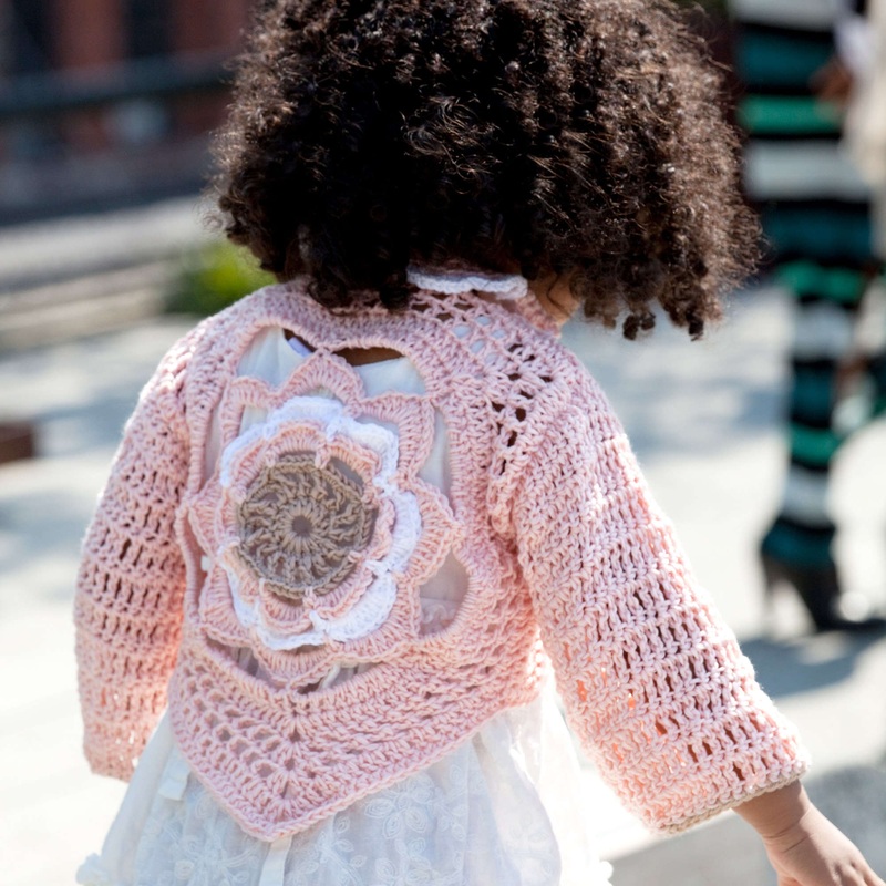 Red Heart Crochet Flower Child’s Sweater