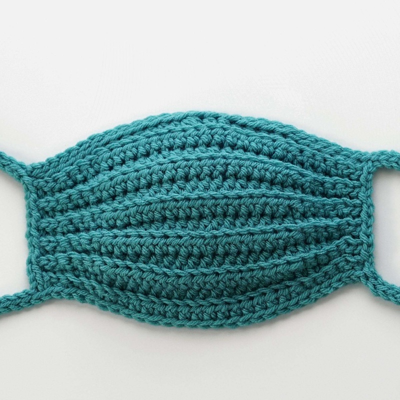 Red Heart Fabric Lined Adult Crochet Face Mask