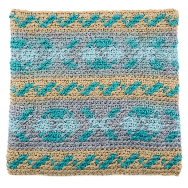 Red Heart Fair Isle Crochet Cowl