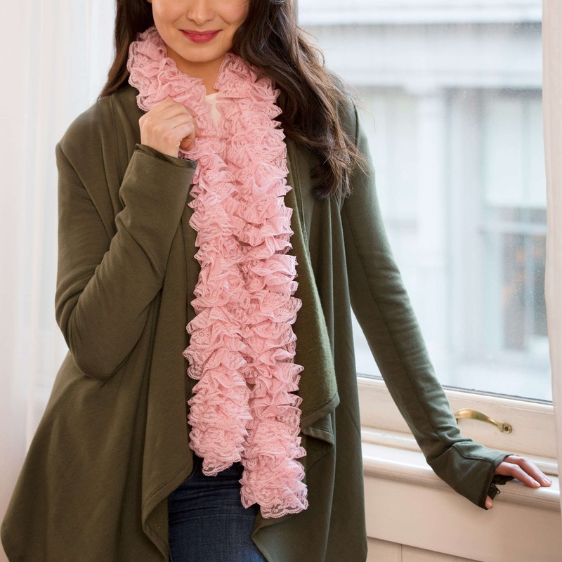 Red Heart Full of Lace Crochet Scarf