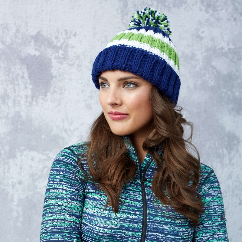 Red Heart Game Day Knit Hat|Large|Small
