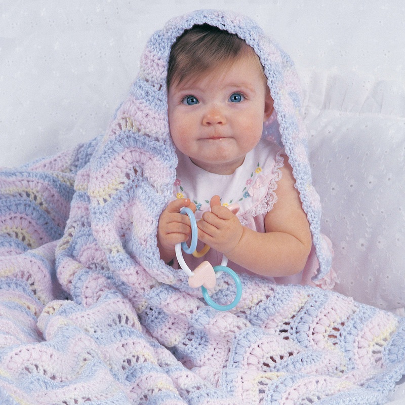 Red Heart Gentle Ripple Crochet Blanket