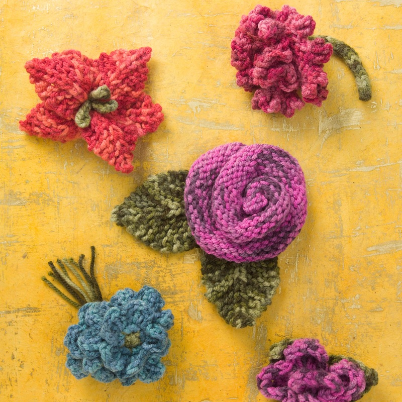 Red Heart Knit Floral Flair|Single Size