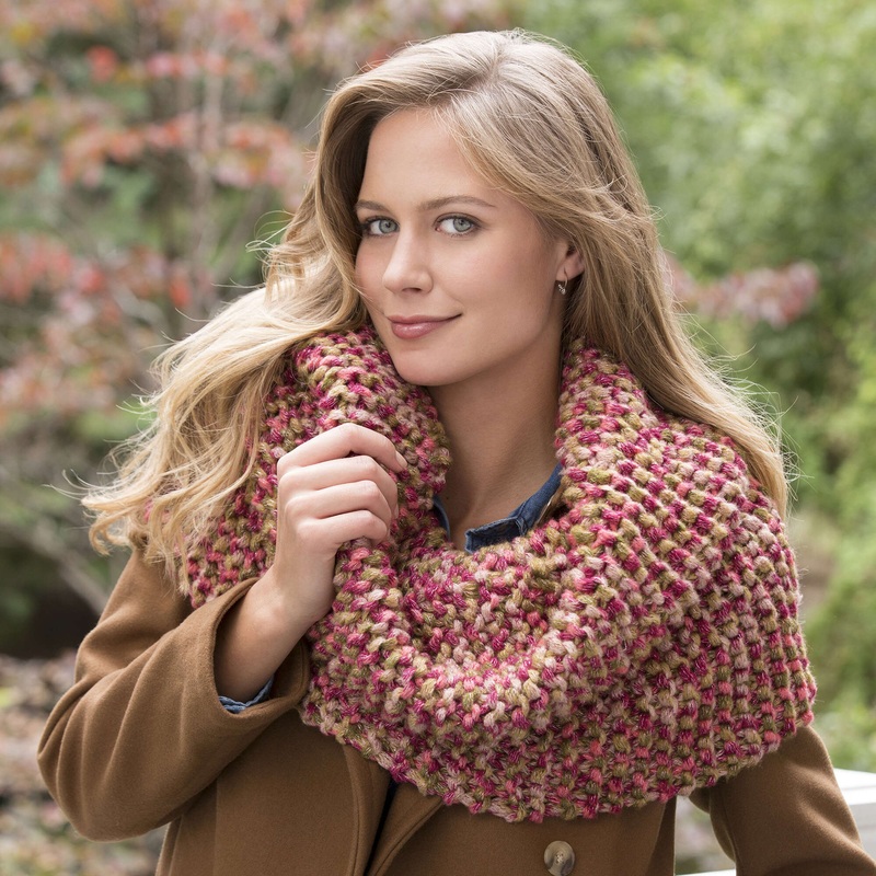 Red Heart Knit Gigi’s Garter Cowl