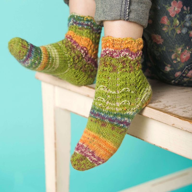 Red Heart Knit Girl’s Lacy Socks