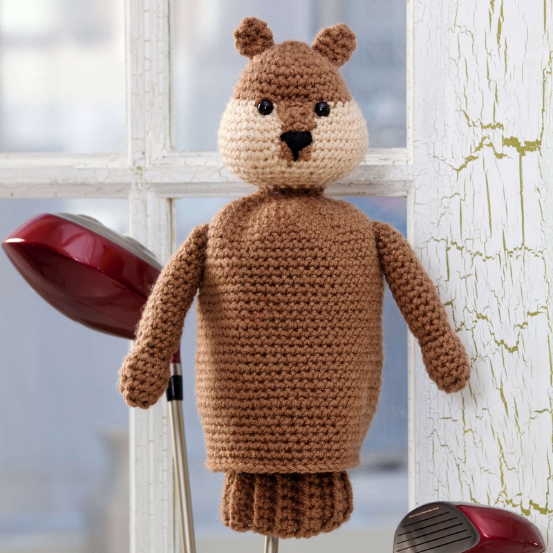 Red Heart Crochet Gopher Golf Club Cover