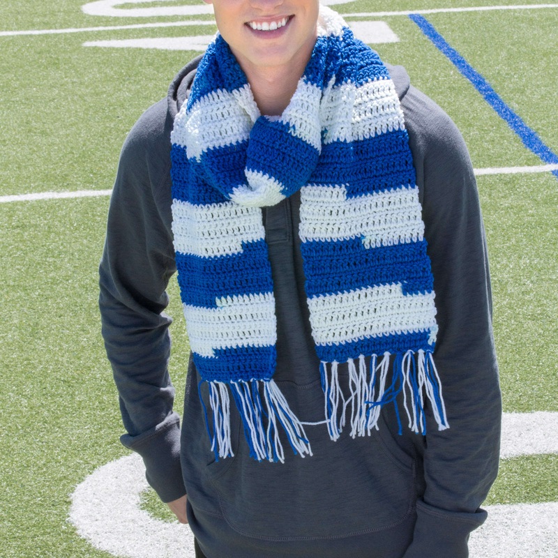 Red Heart Crochet Guy’s Game-Day Scarf