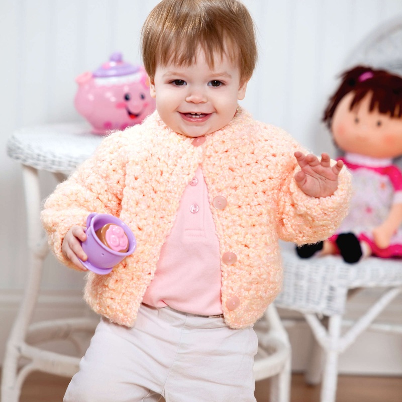 Red Heart Crochet Huggable Baby Jacket