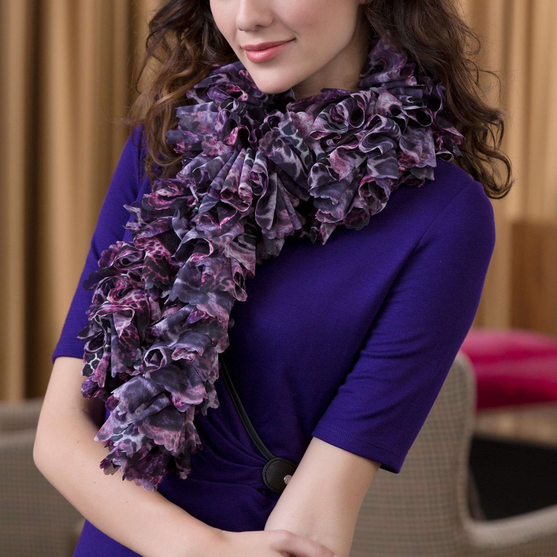 Red Heart Crochet Into the Wild Scarf