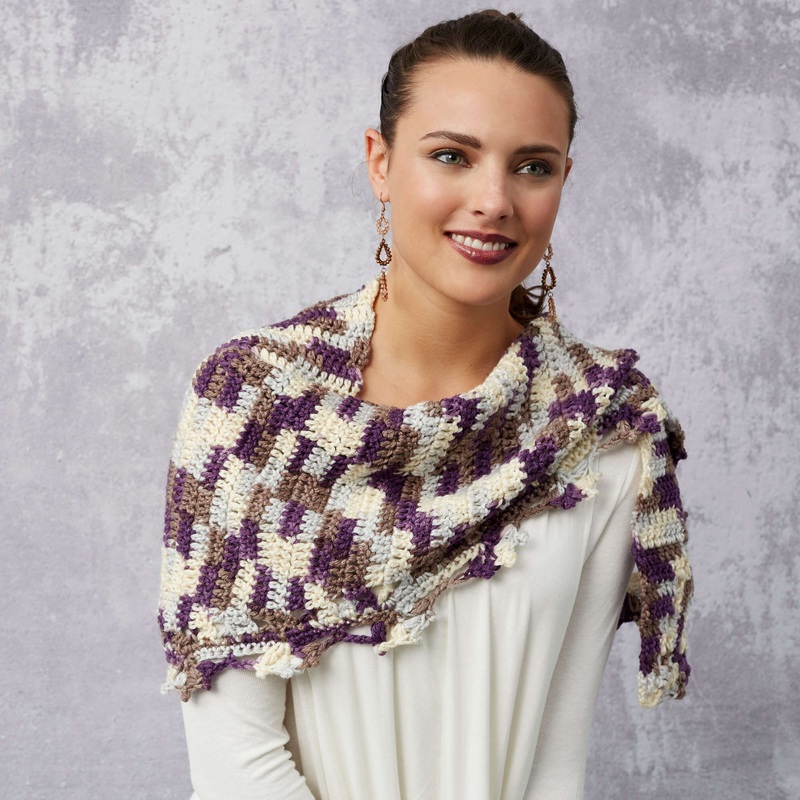 Red Heart Crochet Iris Shawl|Single Size