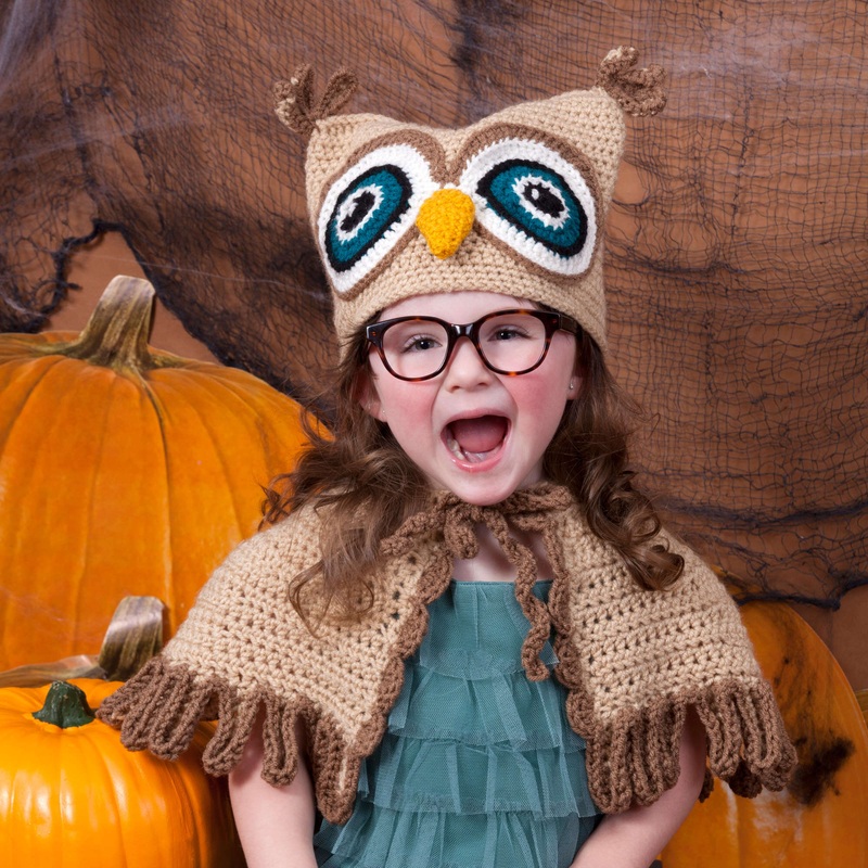 Red Heart Crochet It’s a Hoot Owl Hat & Cape